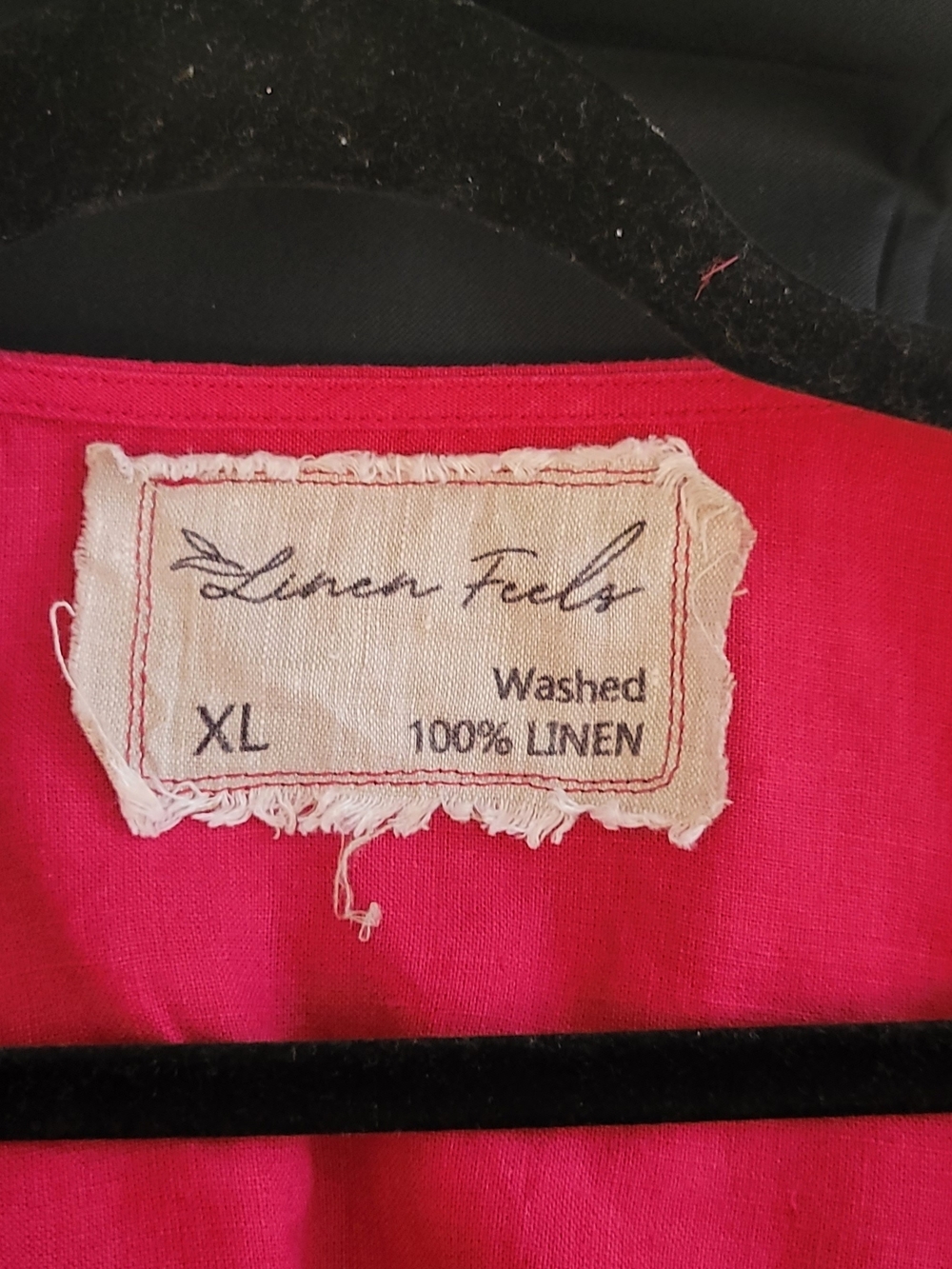 Linen, Pink wrap dress - XL